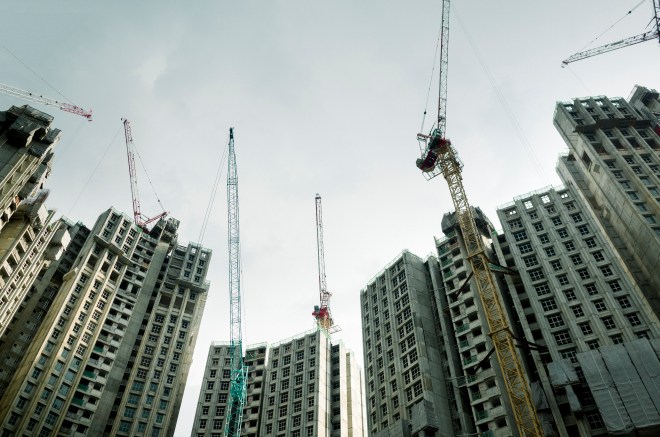 A construction site in Singapore