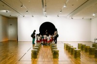 Group of preschoolers in an open exhibition space (Photo by Ng Shi Wen)